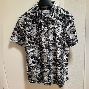 TOPMAN SHORT SLEEVE FLORAL BUTTON UP SHIRT